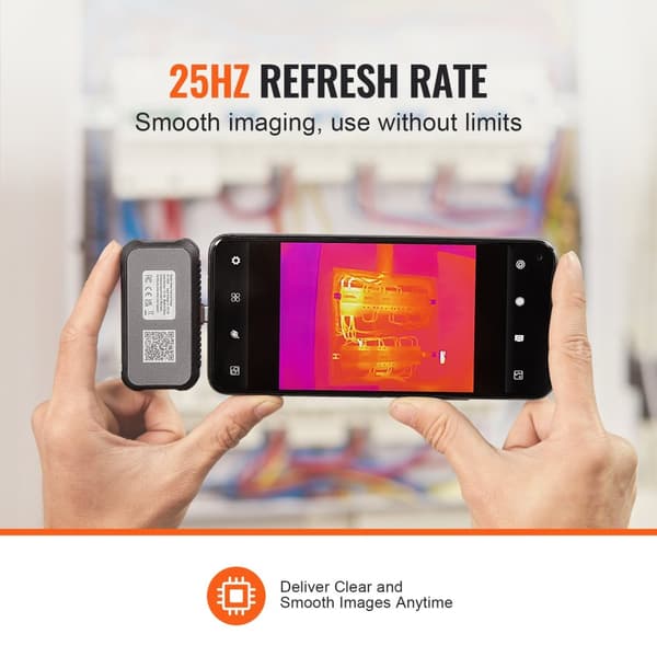 Termisk Billedkamera, 256 x 192 IR Opløsning, 25Hz Opdateringshastighed, Orange