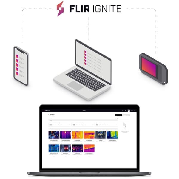 FLIR C3-X värmekamera Svart 1800 mAh Vanadium Oxide Okylda Focal Plane Arrays Inbyggd skärm 128 x 96 pixlar LCD 640 x 480 pixlar