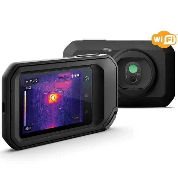FLIR C3-X värmekamera Svart 1800 mAh Vanadium Oxide Okylda Focal Plane Arrays Inbyggd skärm 128 x 96 pixlar LCD 640 x 480 pixlar