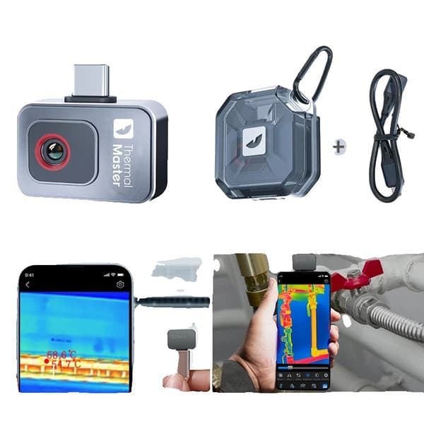 P2 Termisk Imager, 256 × 192 IR Upplösning, -20℃ till 600℃ Mätområde,P2Android