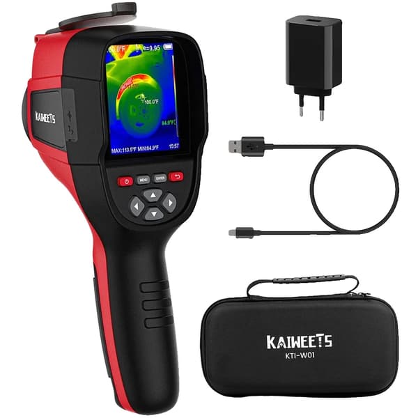 KAIWEETS KTI-W01 Termisk Imageringskamera, 256x192 Upplösning, 3,2" Färgscreen,KTI-W01