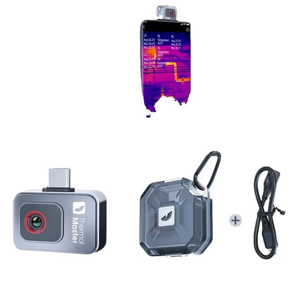 P2Pro lämpökamera, 256x192 IR-resoluutio, -20℃ - 600℃ mittausalue,P2Android