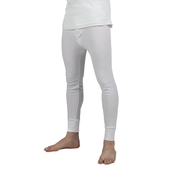 Mens Thermal Underwear Long Johns Polyviscose Range (British Made) White Waist: 36-38inch (Large)