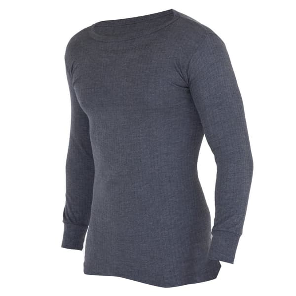Floso Termiska underkläder för män med långärmad väst (Viscose Premium Range) Charcoal Chest: 32-34inch (Small)