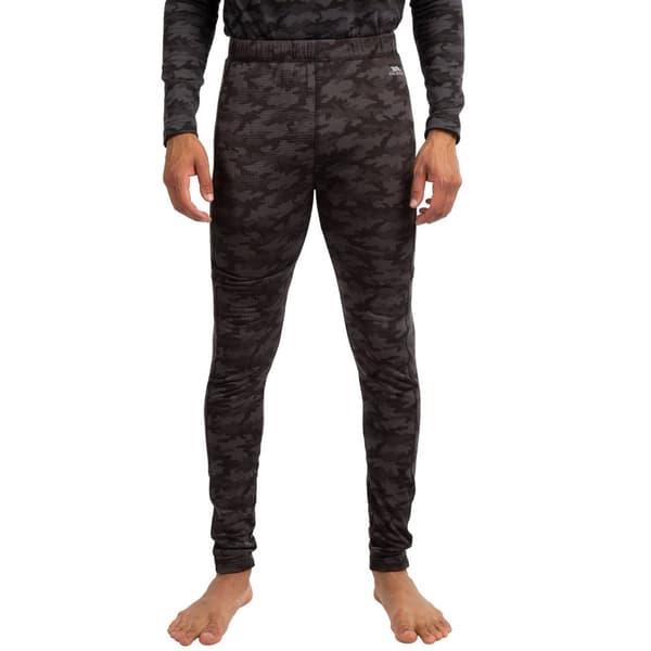 Trespass Mens Derren Camo Base Layer Bottoms Dark Grey XL