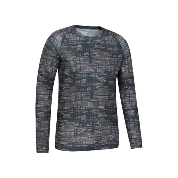 Mountain Warehouse Mens Talus Printed Long-Sleeved Thermal Top