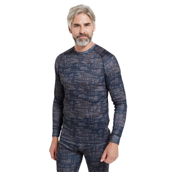 Mountain Warehouse Mens Talus Printed Long-Sleeved Thermal Top
