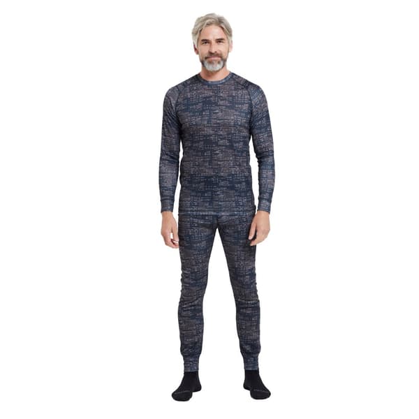 Mountain Warehouse Mens Talus Printed Long-Sleeved Thermal Top
