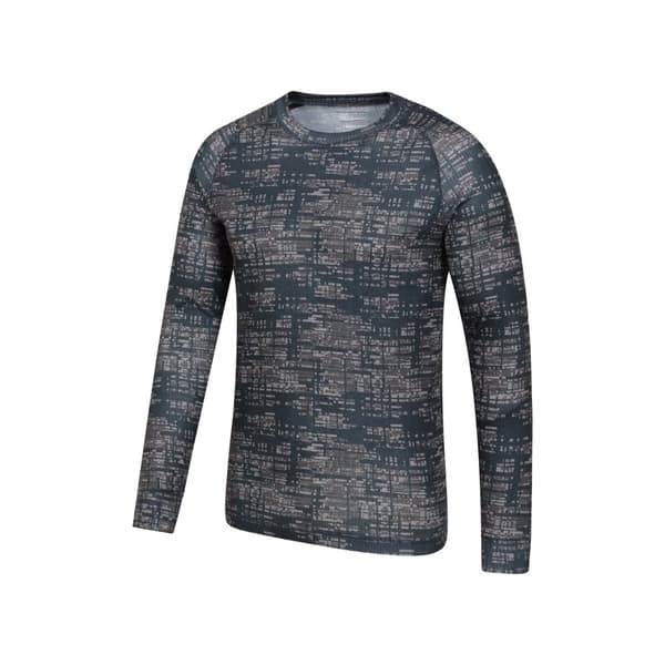 Mountain Warehouse Mens Talus Printed Long-Sleeved Thermal Top