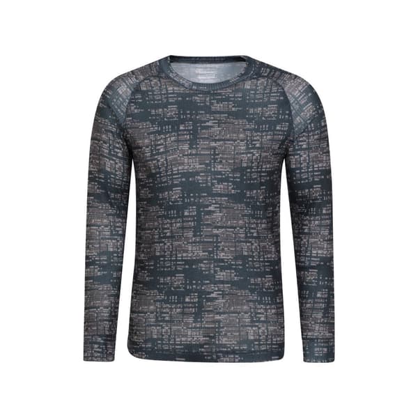 Mountain Warehouse Mens Talus Printed Long-Sleeved Thermal Top