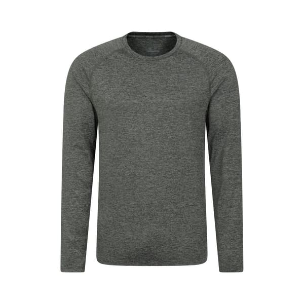 Mountain Warehouse IsoCool-underställströja med rand för herrar Green XXS