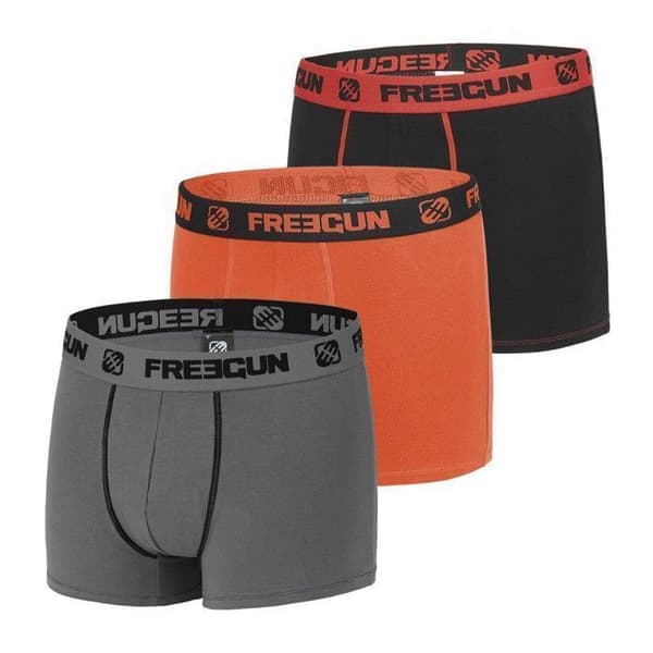 FREEGUN överraskningspaket med herrboxers, herrtrosor, design och färg vald slumpmässigt (Pack of 3) -