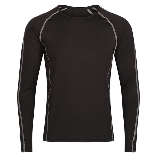 Regatta Mens Pro Long-Sleeved Base Layer Top Black L