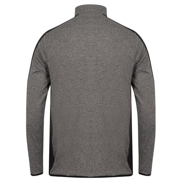 Finden & Hales Mens Contrast Panel Quarter Zip Midlayer