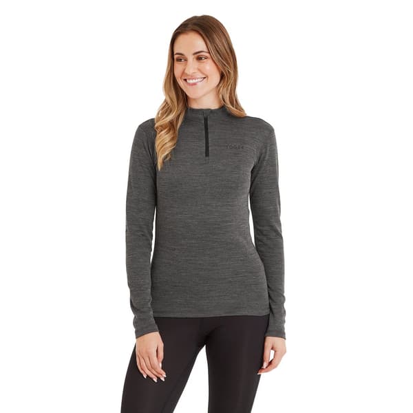 TOG24 Womens/Ladies Nevis Merino Wool Zip Neck Base Layer Top