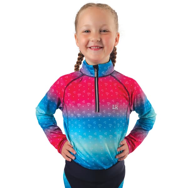 Little Rider Underställströja Dazzling Diamond för barn/ungdomar Teal/Pink 7-8 Years