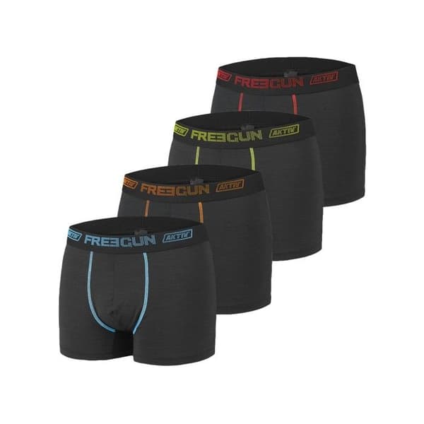 Freegun Boxer Herr AKTIV, Kalsong Herr - Svart (4-pack)