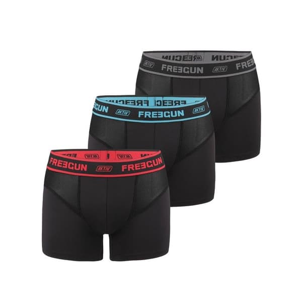 Freegun Boxer Herr Aktiv, Kalsonger Herr - Svart (3-pack)