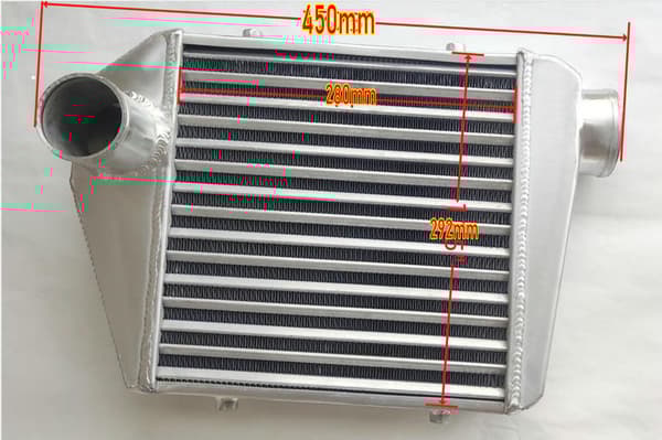 Aluminium Turbo Rør Intercooler, Optimeret Luftstrøm Design, Holdbar Konstruktion, Universel Pasform