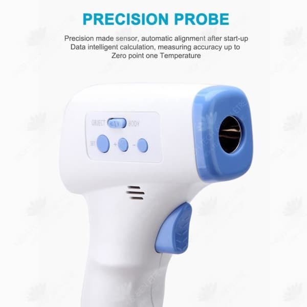 HTBE® Beröringsfri infraröd termometer trefärgad bakgrundsbelysning ultrasnabb och exakt avläsning professionell panntermometer