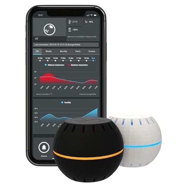 Wi-Fi temperatur- och fuktighetssensor svart version - Shelly