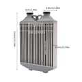 Miniatyrbillede 2 af 2: Aluminium Intercooler, 60psi Arbejdstryk, Kompakte Dimensioner,Sølv