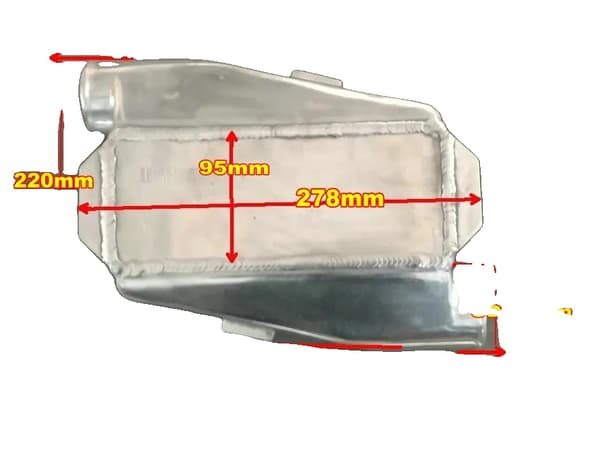 Universell Aluminium Intercooler, 235 mm x 95 mm kärnstorlek, 63 mm inlopp/utlopp, lättviktsdesign