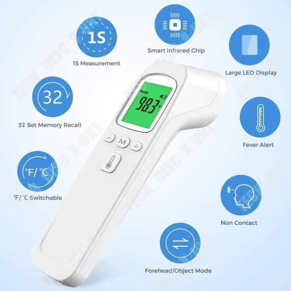 TD® Beröringsfri infraröd termometer Handhållen termometer Pistoltyp Panntermometer