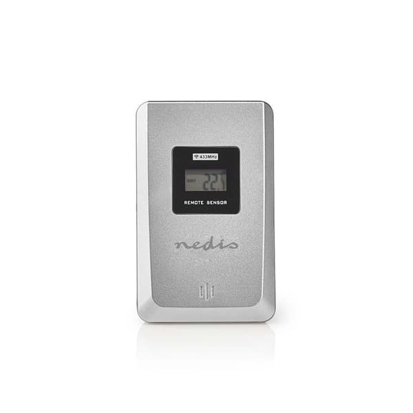 Nedis vejrstation | Indendørs & Udendørs | Inkluderet trådløs vejrsensor | Vejrudsigt | Tidsvisning | LCD Display | Alarmurfunktion