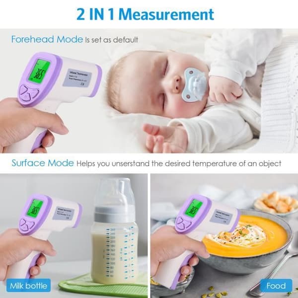 Infraröd termometer, icke-kontakt, professionell medicinsk digital termometer för baby, barn, vuxen