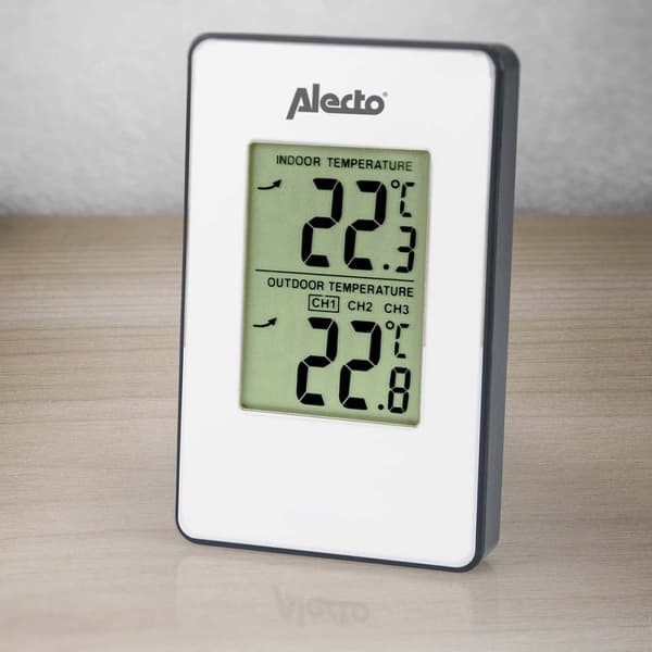 Alecto Vejrstation med trådløs sensor hvid