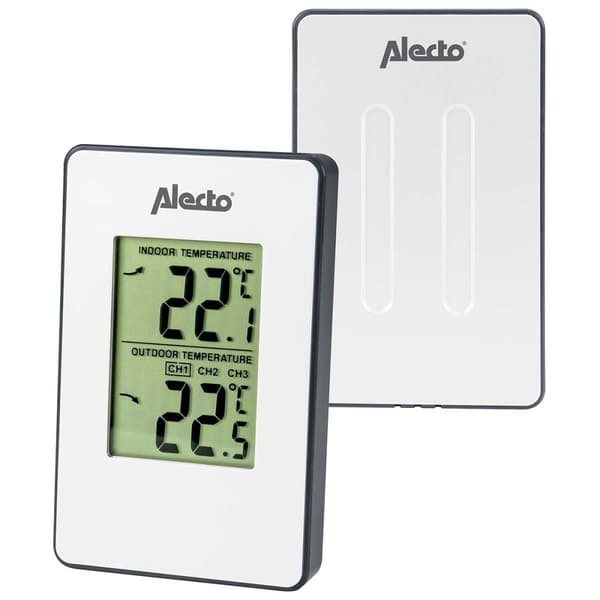 Alecto Vejrstation med trådløs sensor hvid