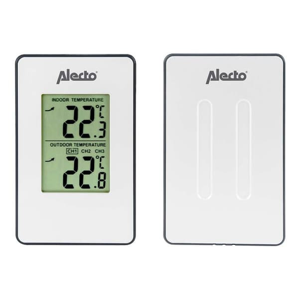 Alecto Vejrstation med trådløs sensor hvid