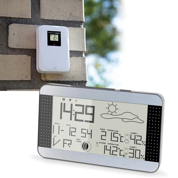 Alecto Vejrstation med trådløs sensor Silver