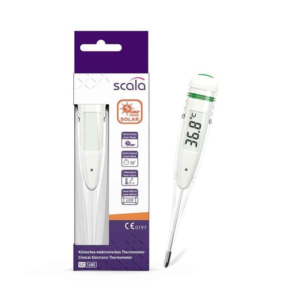 Scala SC 1480 babytermometer Medicinsk termometer med speciellt feberlarm, vattentät