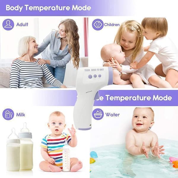 Zentavo beröringsfri elektronisk panntermometer digital infraröd LED-skärm högprecisionstemperatur baby vuxen±0,1°