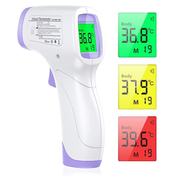 Zentavo beröringsfri elektronisk panntermometer digital infraröd LED-skärm högprecisionstemperatur baby vuxen±0,1°