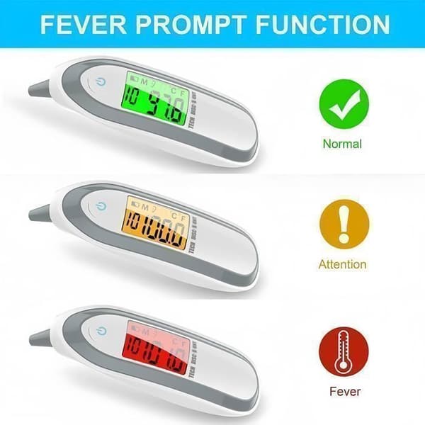 Infraröd Pann- och Örontermometer Zentavo Digital Visning Medicinsk Professionell För Bebisar Barn Temperaturmätning