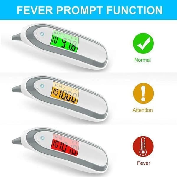 Infraröd pann- och örontermometer, professionell medicinsk digital örontermometer för baby, barn, vuxen