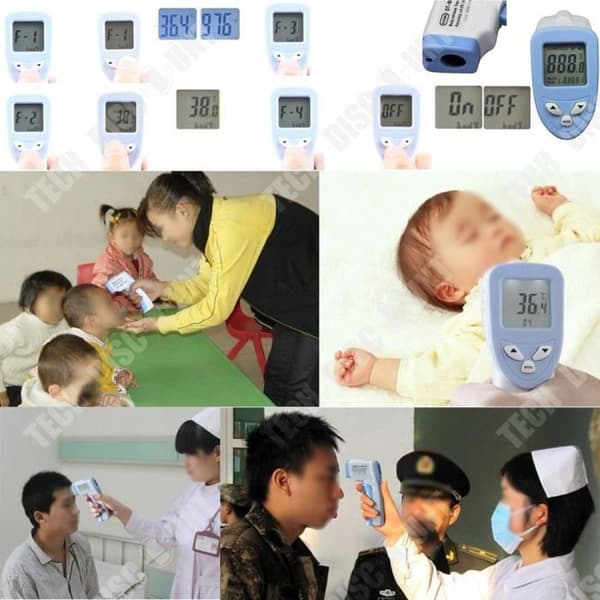 TD® Infraröd termometer Babykropp Beröringsfri Laser Brett mätområde Hög noggrannhet Automatisk Digital Front LCD-skärm