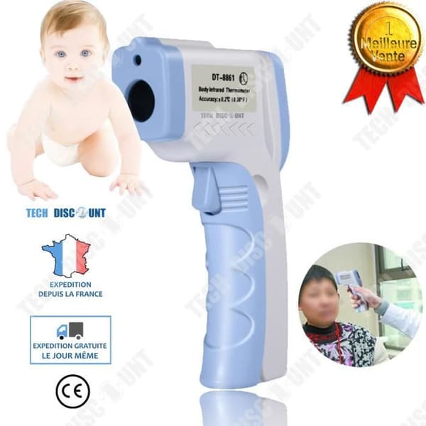 TD® Infraröd termometer Babykropp Beröringsfri Laser Brett mätområde Hög noggrannhet Automatisk Digital Front LCD-skärm