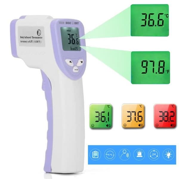 TD® Digital infraröd panna beröringsfri termometer LCD-skärm för spädbarn och vuxen hög precision