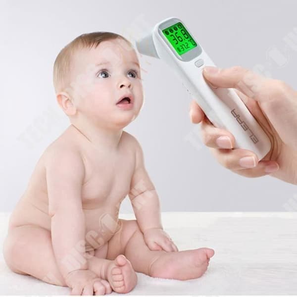 TD® Digital panntermometer Beröringsfri digital LCD-skärm Temperaturövervakningsinstrument Vit