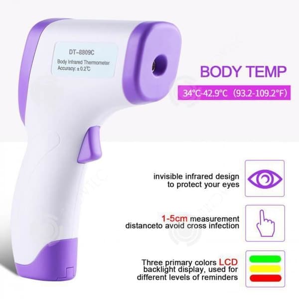 INN Baby termometer termometer för barn / vuxna / yta på föremål, beröringsfri digital infraröd panntermometer