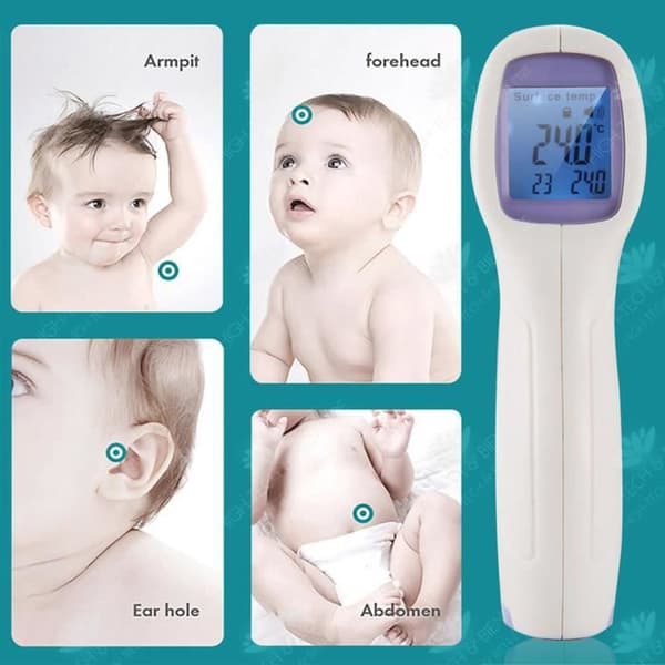 HTBE® Infraröd termometer Pannpistol termometer Beröringsfri Baby One Button Mättermometer
