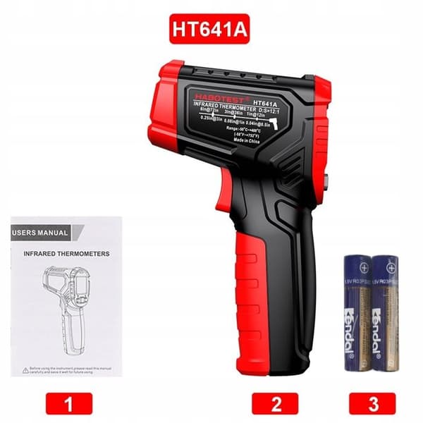 PYROMETER TERMOMETER INFRARÖTT UTEN KONTAKT REG. UTSLÄPP -40 +400°C
