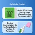 Miniatyrbild 2 av 4: Frontaltermometer INN® 77g 35 minnen Retrobelyst trikolor Dubbelkontaktlös läge Frontalinfrarotermometer