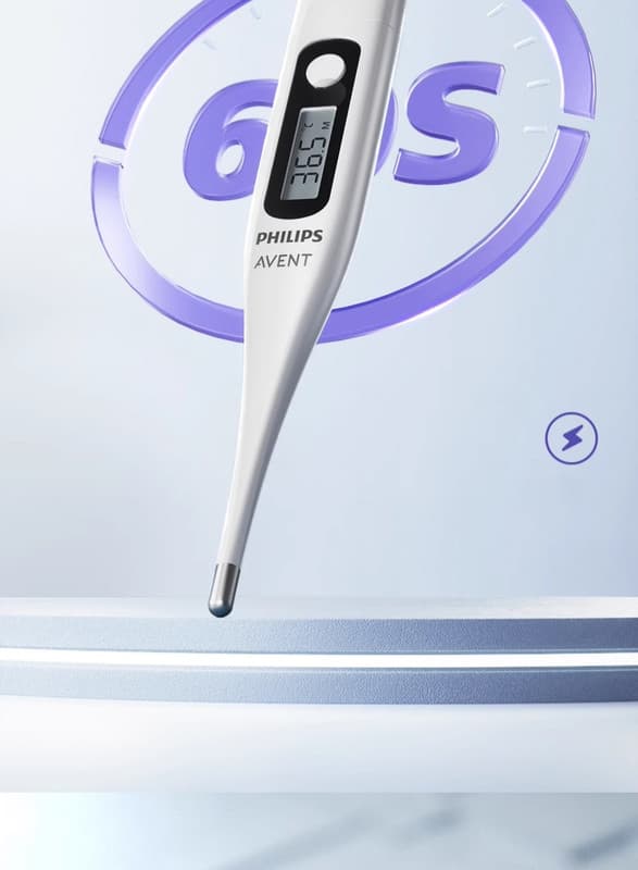 Philips Avent digitalt termometer AET-E301 – medicinsk termometer med høj præcision til babyer, børn og voksne
