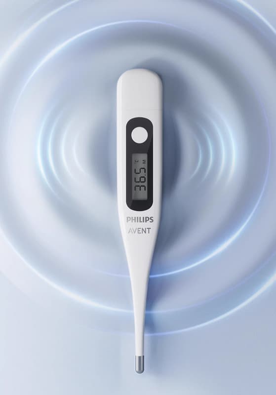 Philips Avent digitalt termometer AET-E301 – medicinsk termometer med høj præcision til babyer, børn og voksne