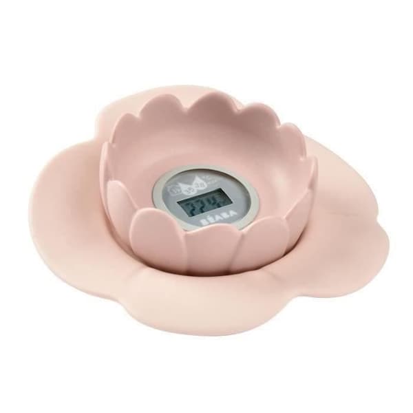 Lotus badtermometer - BÉABA - Old Pink - Multifunktion - Lätt att läsa - Rolig form